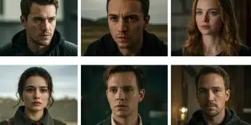 Collage of six diverse, compelling scenes from various underrated TV series.