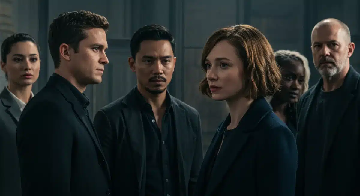 Ensemble cast interaction in a critically acclaimed limited series