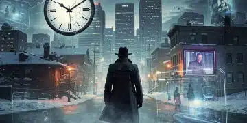 Cartel promocional de las 7 mejores series de suspense de 2026 en EE. UU. con temática invernal.